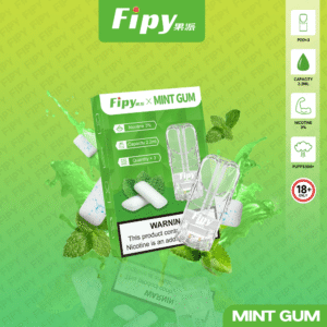 FIPY 果派煙彈口香糖薄荷口味，高孔隙率陶瓷導油技術
